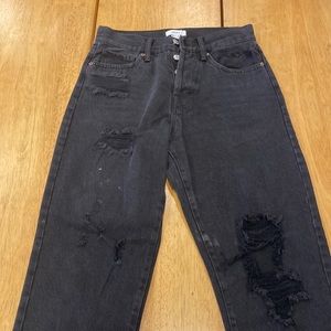 Forever 21 Black Jeans with rips